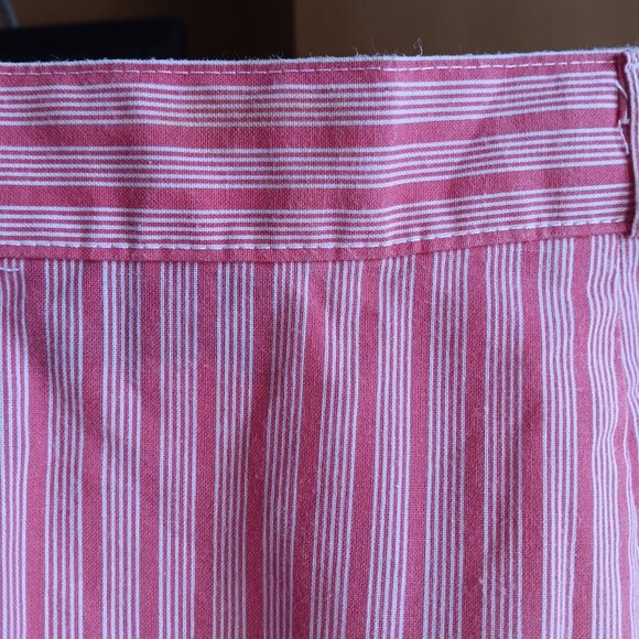 Vintage 1980's 13/14 30W Skirt Pink  White Striped W.C.C. Womens Midi - Picture 6 of 8